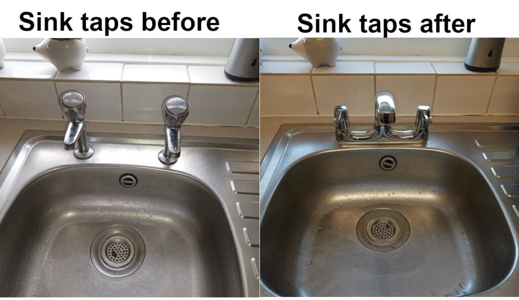 kitcken sink taps replacement